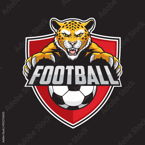 football club logo jaguar vector illustration design