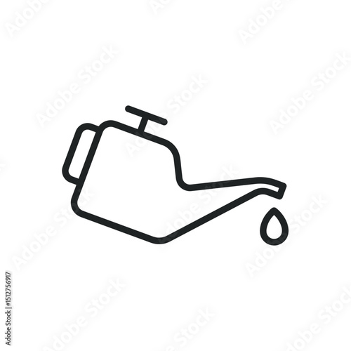 Car oil check thin line icons. Editable stroke and Perfect pixel on transparent background