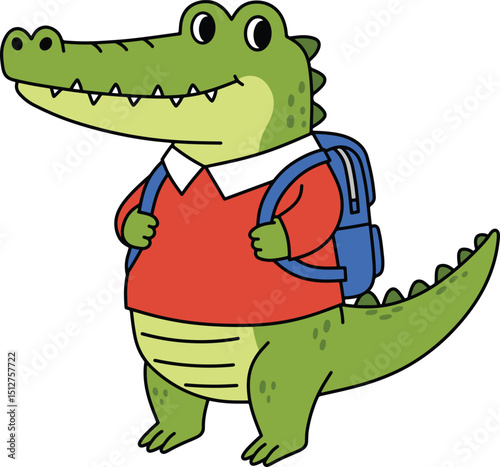 Back to school cute animal Illustration 
