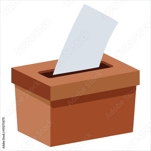 Flat icon design of a feedback box for complaints. Perfect for customer service and business communication themes.