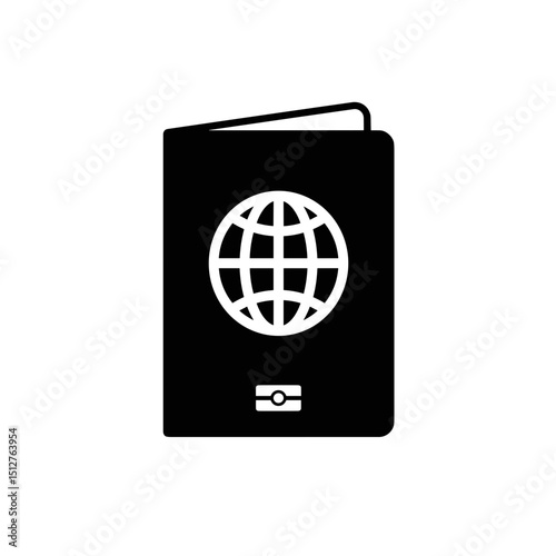 Passport with Globe Symbol Icon, Vector Illustration. Travel Concept. Websites, Apps, Articles