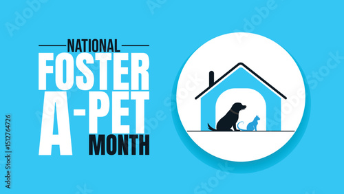 Open Your Heart, National Foster a Pet Month design templet