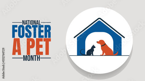 Open Your Heart, National Foster a Pet Month design templet