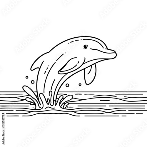 Majestic Dolphin Leaping  A Dynamic Ocean Scene
