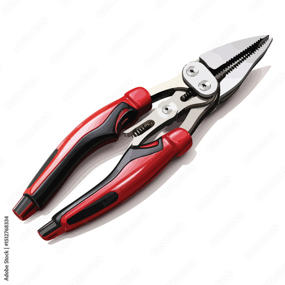 Professional Isolated Plier Tool Vector Illustration for Industrial Use Professional Isolated Plier Tool Vector Illustration for Industrial Use