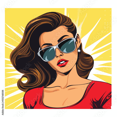 Vintage Pop Art Object: Classic Sexy Cool Trendy Design Element for Retro Projects