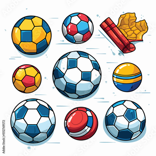 Soccer Sport Balloon Equipment Icon Vector for Illustrations