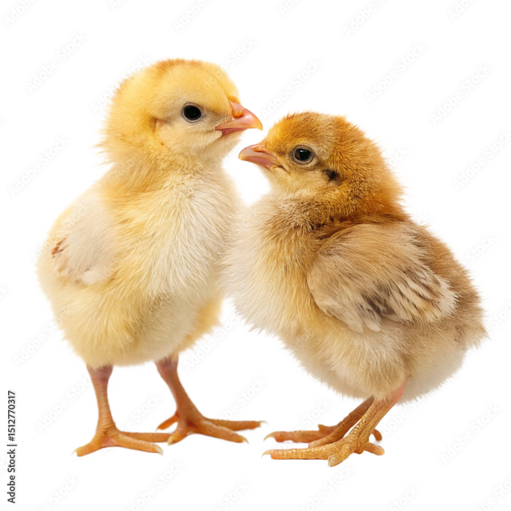 Obraz premium Ultra-Detailed Realistic Baby Chick on Transparent Background – High-Resolution 