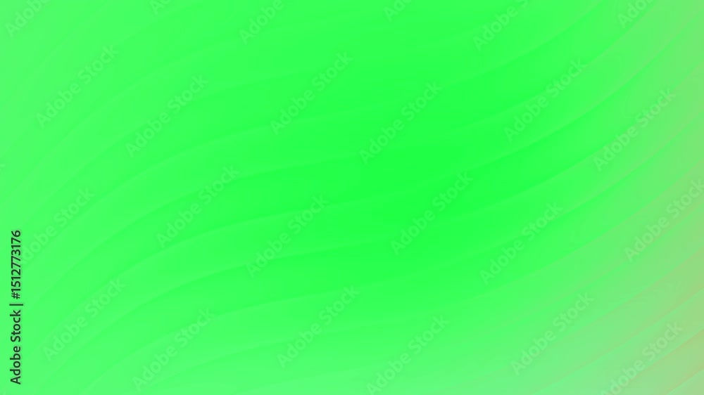 Abstract green gradient background with curved parallel lines creating a wave effect