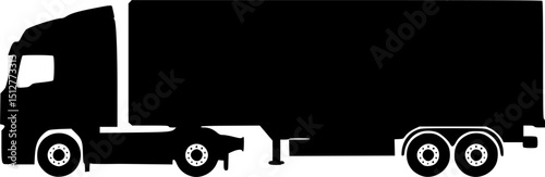 Big long passenger bus icon. Black outline linear silhouette. Editable strokes. Side view. Vector simple flat graphic illustration.
