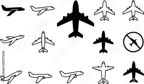 airplane icon, air plane sign vector
