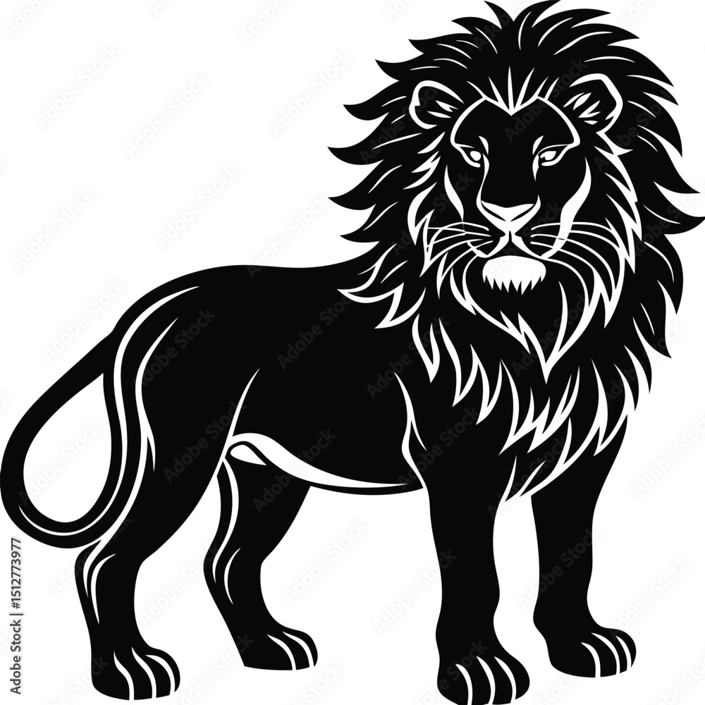 Obraz premium lion vector illustration