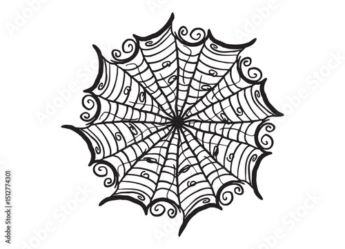 Wallpaper Mural Intricate cobweb design with spiral patterns, creating a spooky halloween decoration Torontodigital.ca