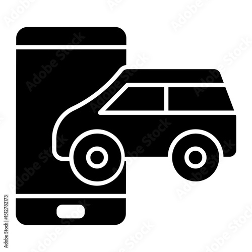 taxi app Solid icon