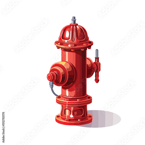 Professional Hydrant Emergency Equipment Vector Illustration for Safety Awareness