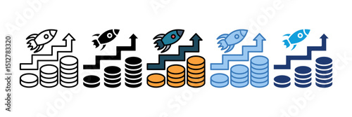 Business Growth Icon Element For Design