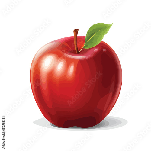 Juicy Organic Apple - Symbol of Healthy Eating | Vector Icon for Nutrition and Diet Concepts