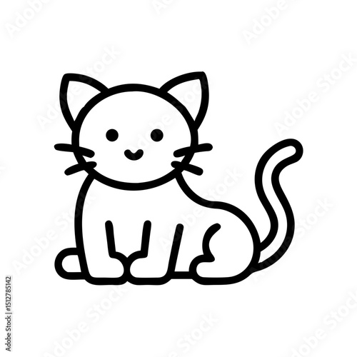 Minimalista ícone PNG gato
