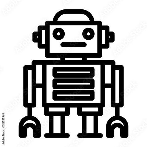 robot Line Icon