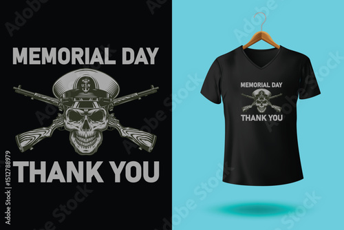 Memorial Day T-Shirt Design – Patriotic American Flag, Military Tribute, Veteran Remembrance Graphic