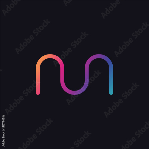 M logo, m letter logo, gradient logo, minimal logo, colorful logo