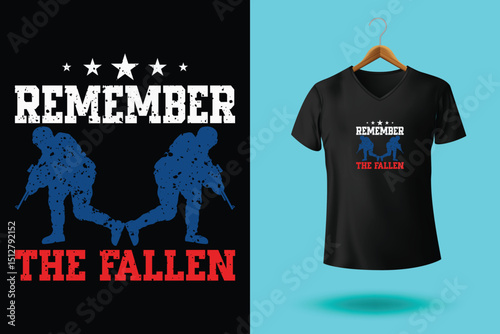 Memorial Day T-Shirt Design – Patriotic American Flag, Military Tribute, Veteran Remembrance Graphic