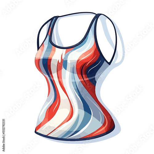 Elegant Women Swimming Suit Vector Illustration in Isolated Background for Projects