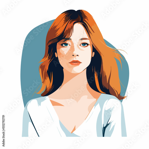 Professional Young Woman Faceless Cartoon Vector Illustration for Marketing Collaterals