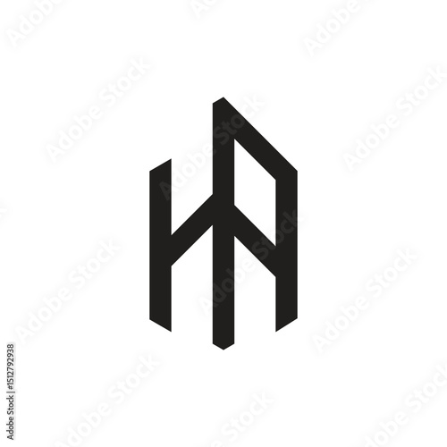 HA Logo, ha letters, logo, initial logo, abstract logo, geometric logo, ha logo design, letter logo