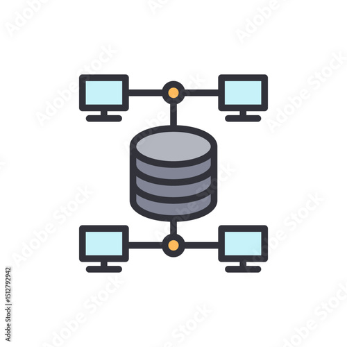 Decentralized Network Topology Linking Computer Systems With Shared Database