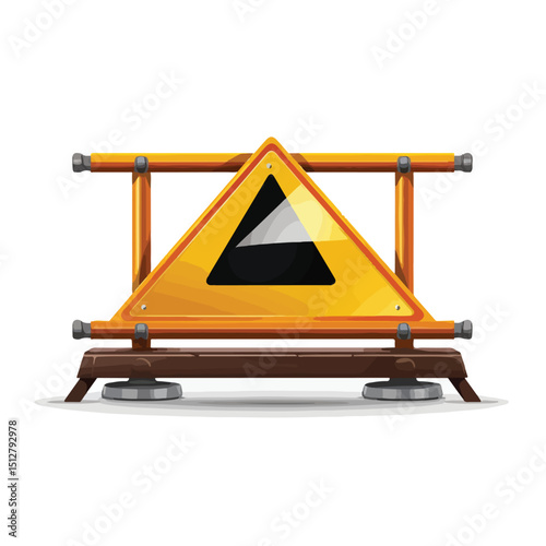 Construction Equipment Warning Sign Danger Icon for Safety Precautions in Work Sites