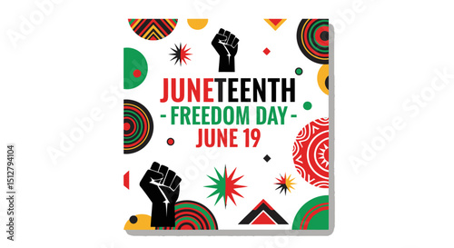 juneteenth vector illustration of an abstract background with fire
