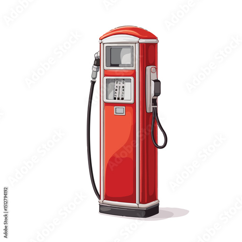 Efficient and Stylish Gas Pump Vector Illustration for Energy and Fuel Concepts