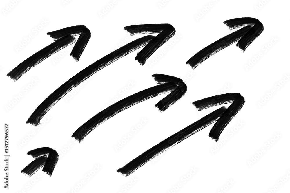 ink brush directional arrows on transparent background ink brush directional arrows on transparent background