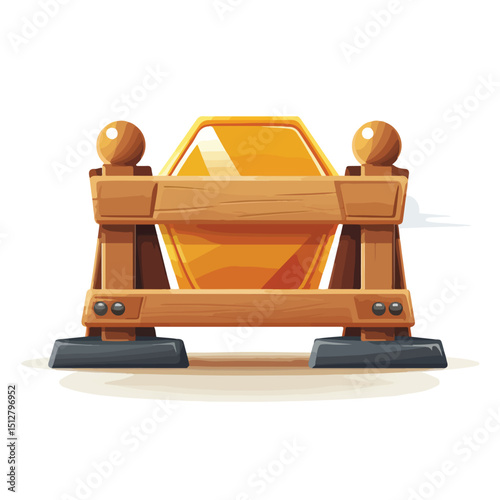 Road Safety Icon: Vector Illustration of a Roadblock for Traffic Safety Measures