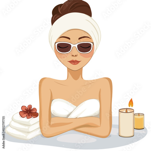 Luxurious Spa Beauty Icons Vector Illustration for Relaxation and Wellness Services