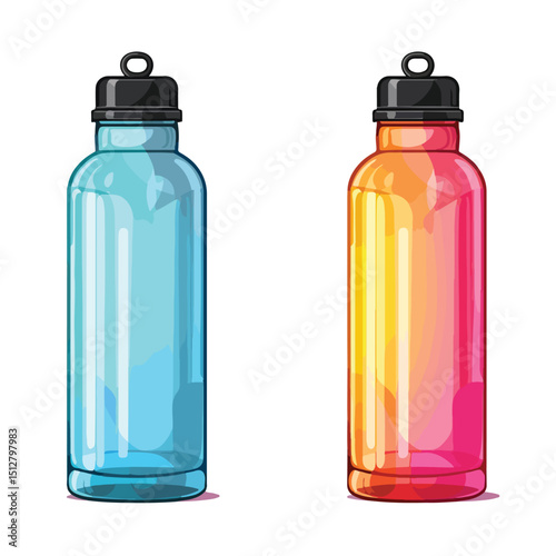 Professional Sports Bottle Icon Vector Illustration for Fitness and Hydration Concepts