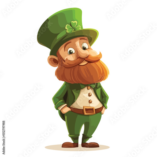 Festive St. Patrick's Day Cartoon Vector Illustration for Celebratory Designs