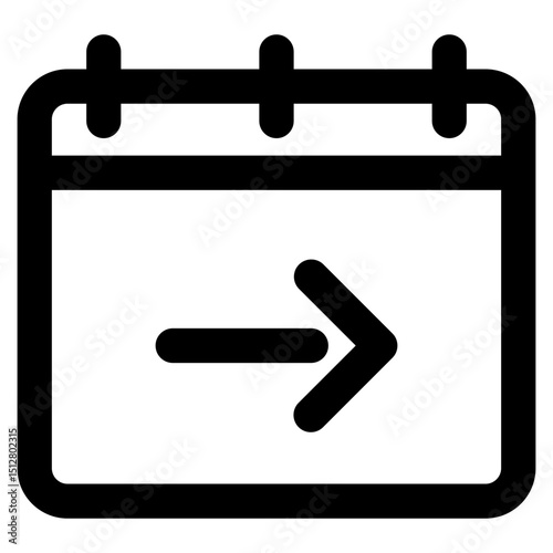 Next Month - Outline Calendar Icon Minimalist 