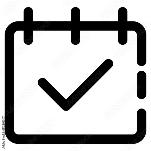 task - Outline Calendar Icon Minimalist 