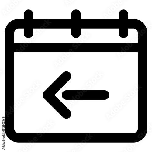 Previous Month - Outline Calendar Icon Minimalist 
