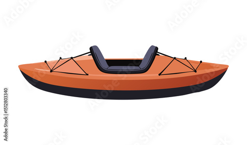 Inflatable Orange Kayak for Water Fun