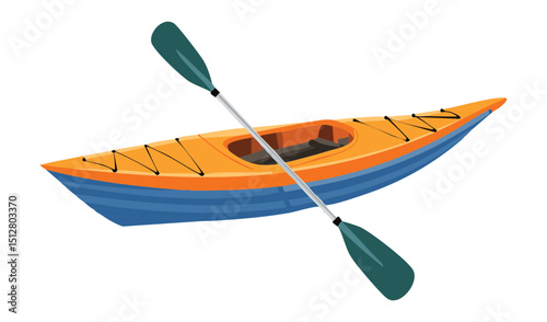 Colorful Kayak with Paddle Outdoor Activity