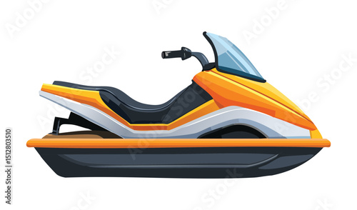 Orange Jet Ski Water Sport Fun