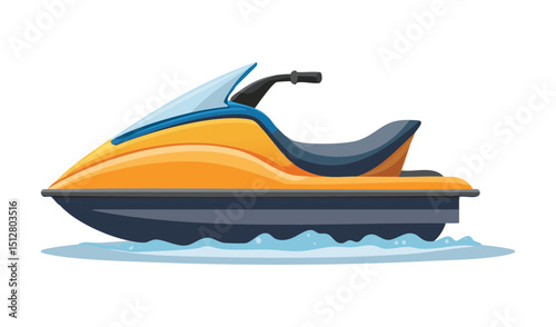 Yellow Jet Ski Water Adventure Vehicle