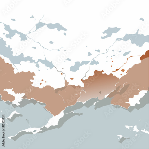 Eroded paint texture with cracks and peeling shapes in a gritty vector design.
