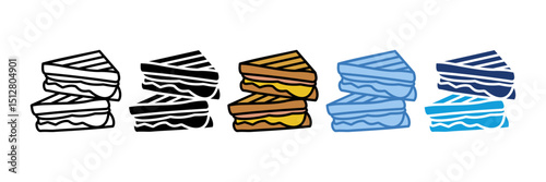 Grilled Cheese Icon Element For Design