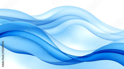 Abstract Blue Wave Background Smooth, Flowing, Serene Design
