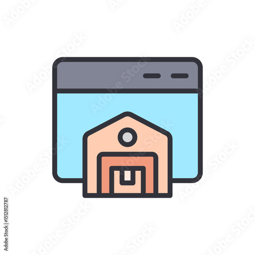 Online Self Storage Portal Depicting Facility On Computer Screen