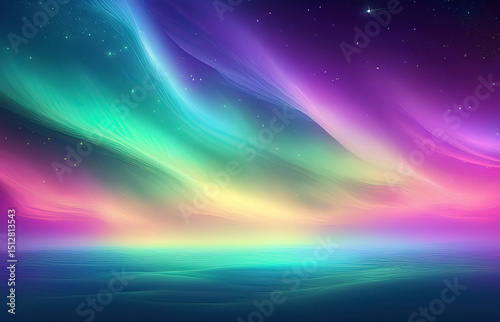 Abstract Gradient Lights: Vibrant Aurora-Inspired Background